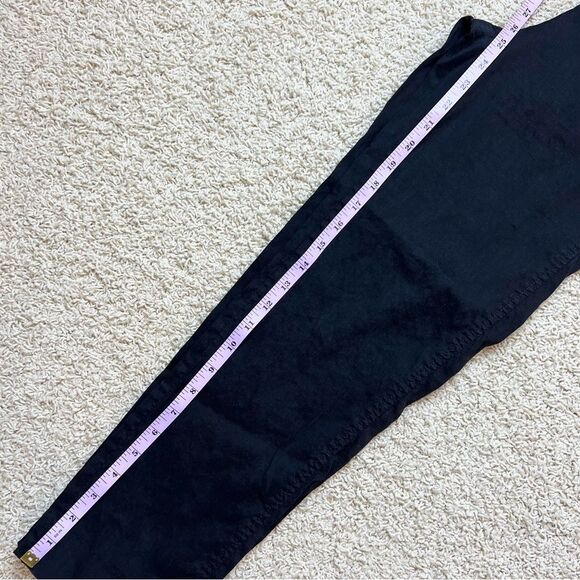 THEORY Slim Straight Linen Blend Pants Paper Bag Waist High Rise Black Size 00 - Picture 7 of 9